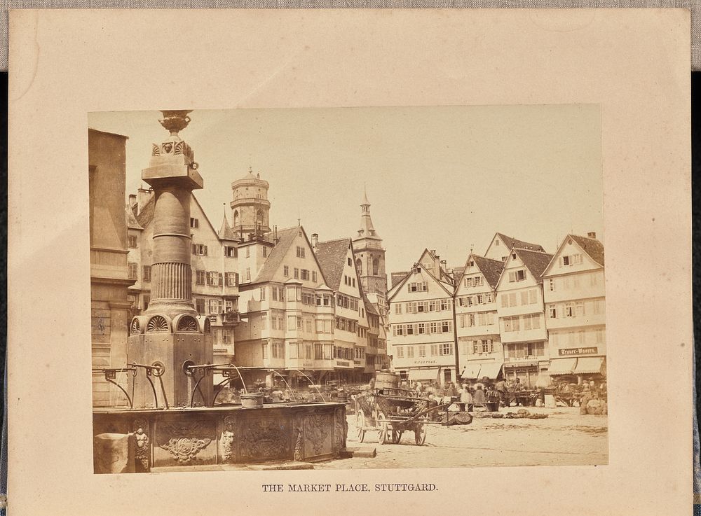 The Market Place, Stuttgard by Francis Frith