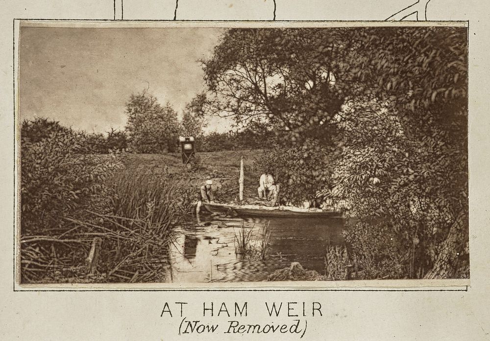 At Ham Weir (Now Removed) by Henry W Taunt