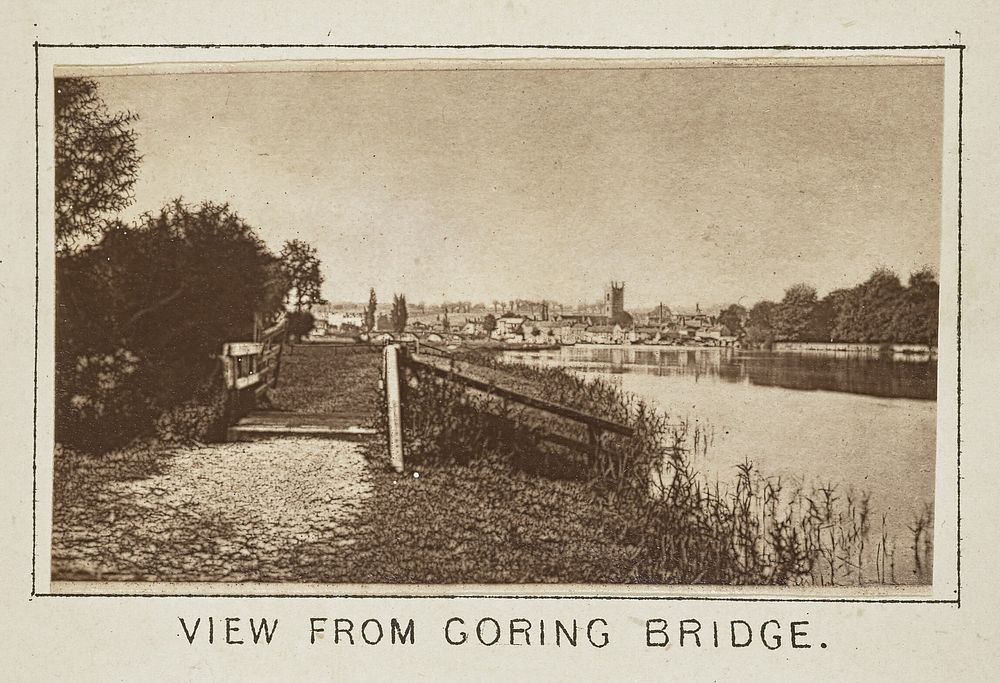 View from Goring Bridge by Henry W Taunt