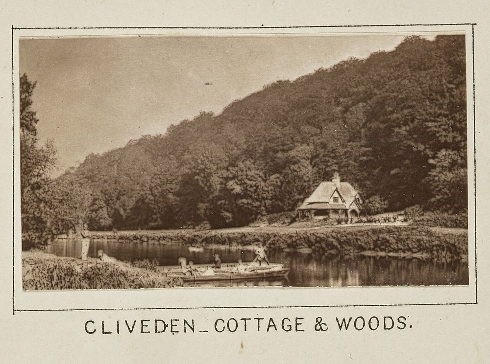Cliveden - cottage & woods by Henry W Taunt