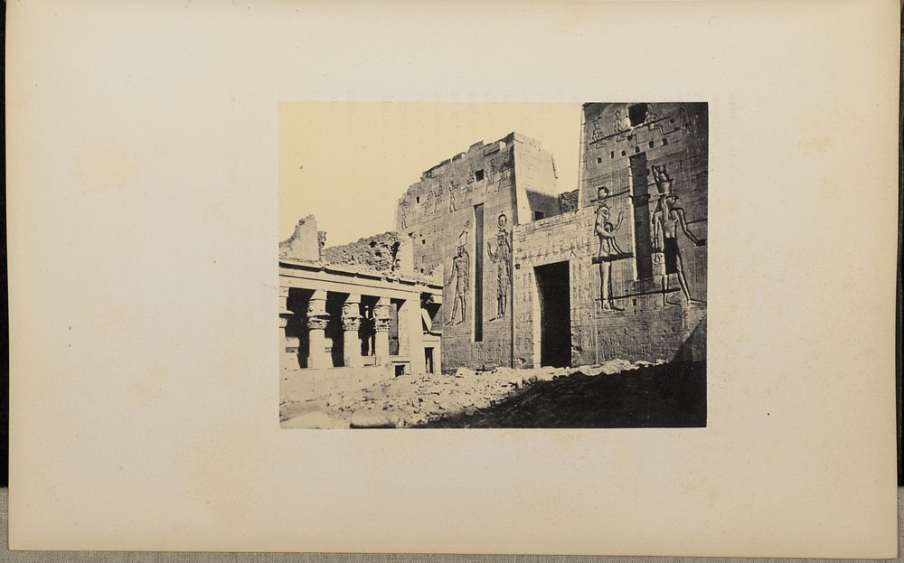 Pylon and colonnade at the Temple of Isis at Philæ by Henry Cammas and André Lefèvre