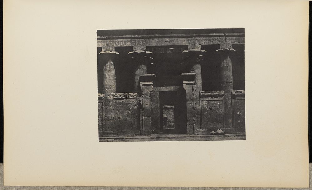 Front entrance to the Temple of Horus at Edfu by Henry Cammas and André Lefèvre