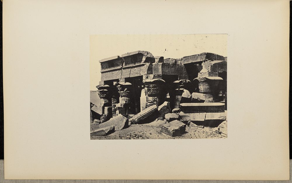 Ruins of columns and capitals by Henry Cammas and André Lefèvre