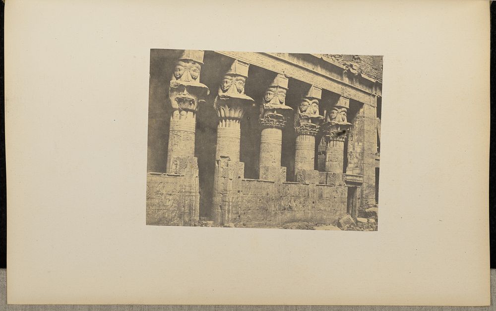 Columns at the Temple of Isis at Philæ by Henry Cammas and André Lefèvre