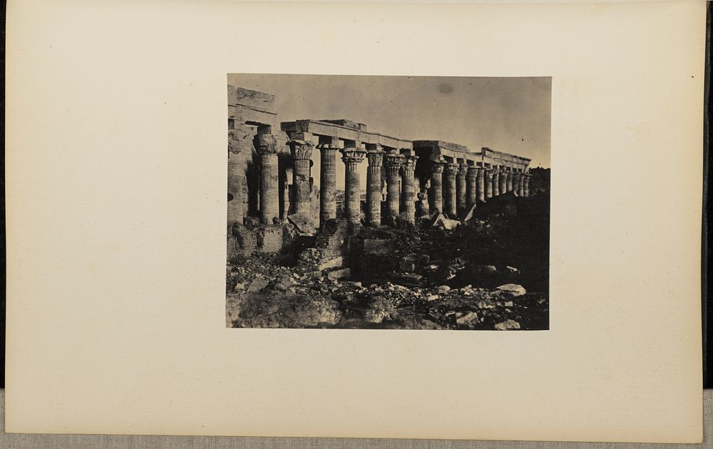 Colonnade at the Temple of Isis at Philæ by Henry Cammas and André Lefèvre