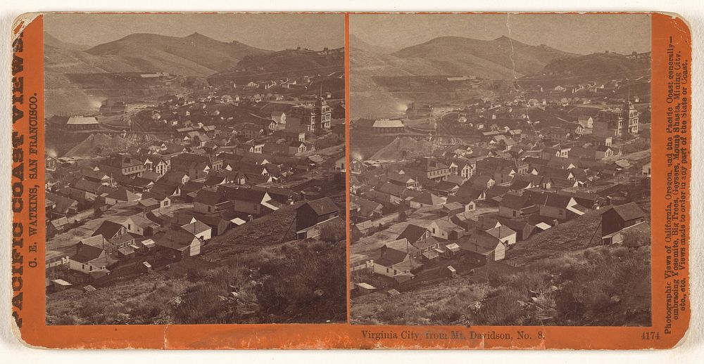 Virginia City, from Mt. Davidson, No. 8 by Carleton Watkins