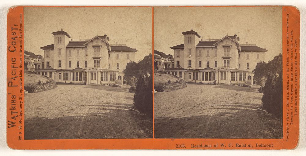 Residence of W.C. Ralston, Belmont. by Carleton Watkins