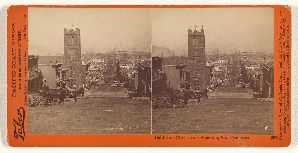 California Street from Stockton, San Francisco by Carleton Watkins