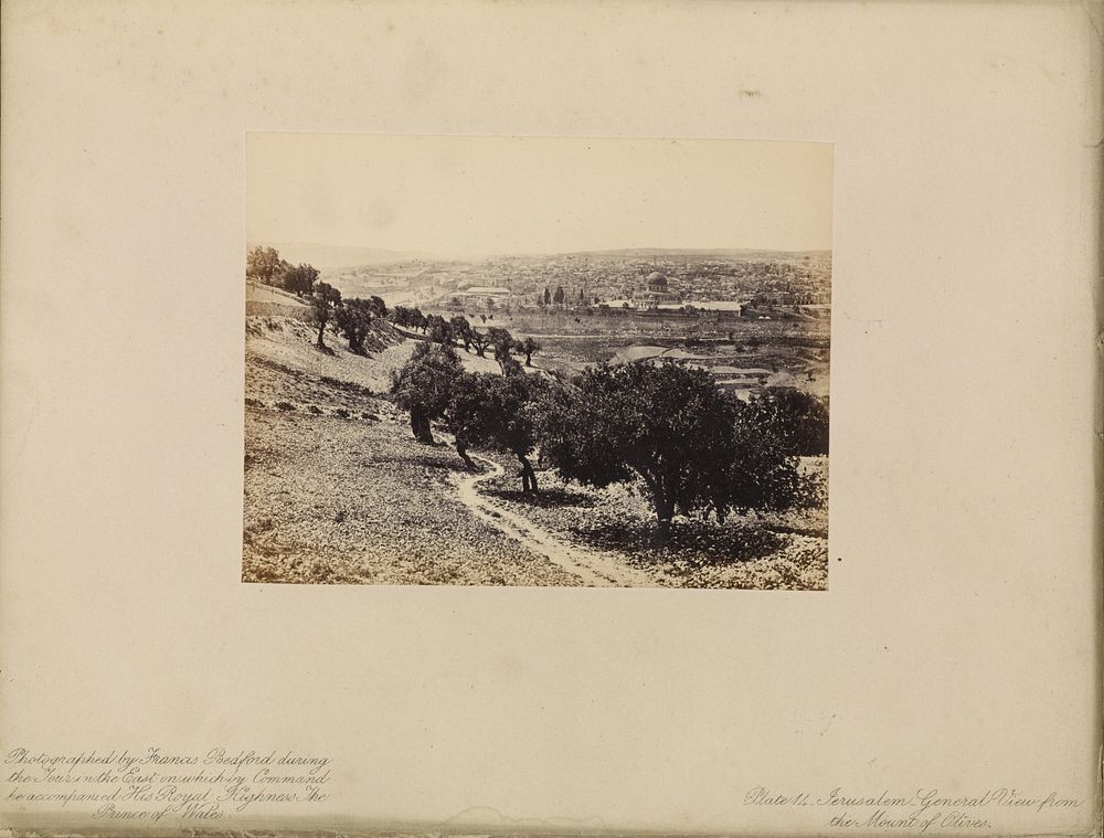 Jerusalem - General View from the Mount of Olives by Francis Bedford