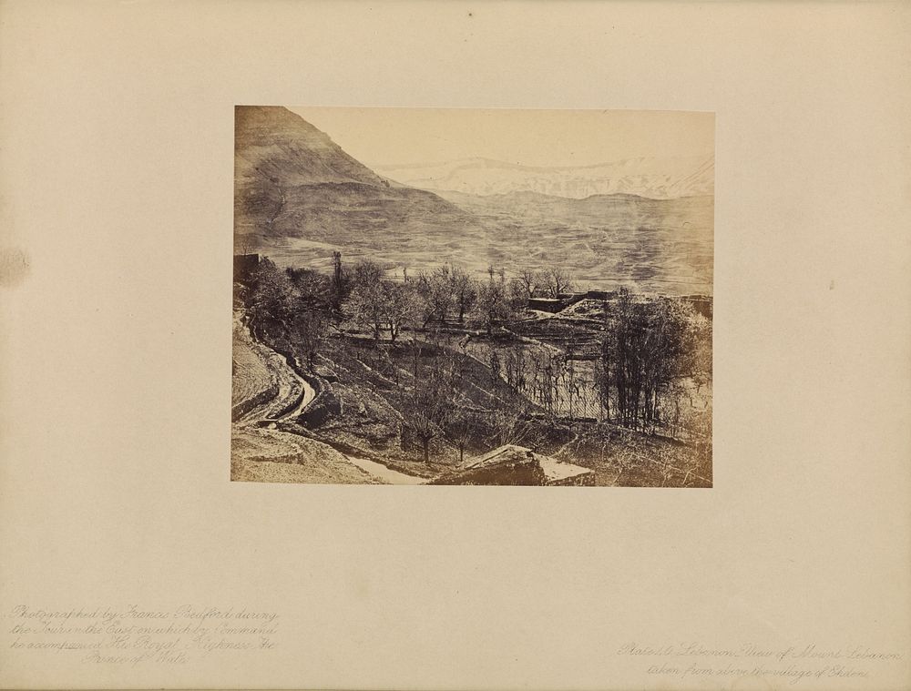 Lebanon - View of Mount Lebanon, Taken from Above the Village of Ehden by Francis Bedford