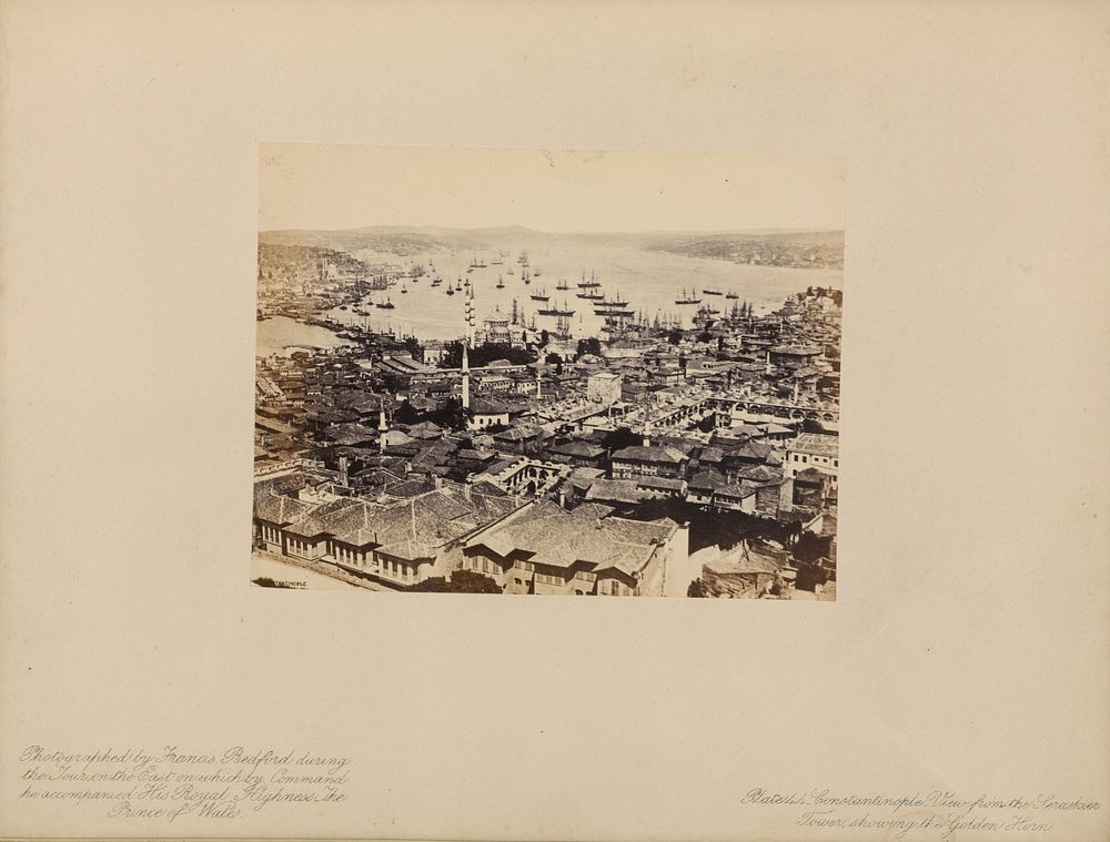 Constantinople - View from the Seraskier Tower, Showing the Golden Horn by Francis Bedford