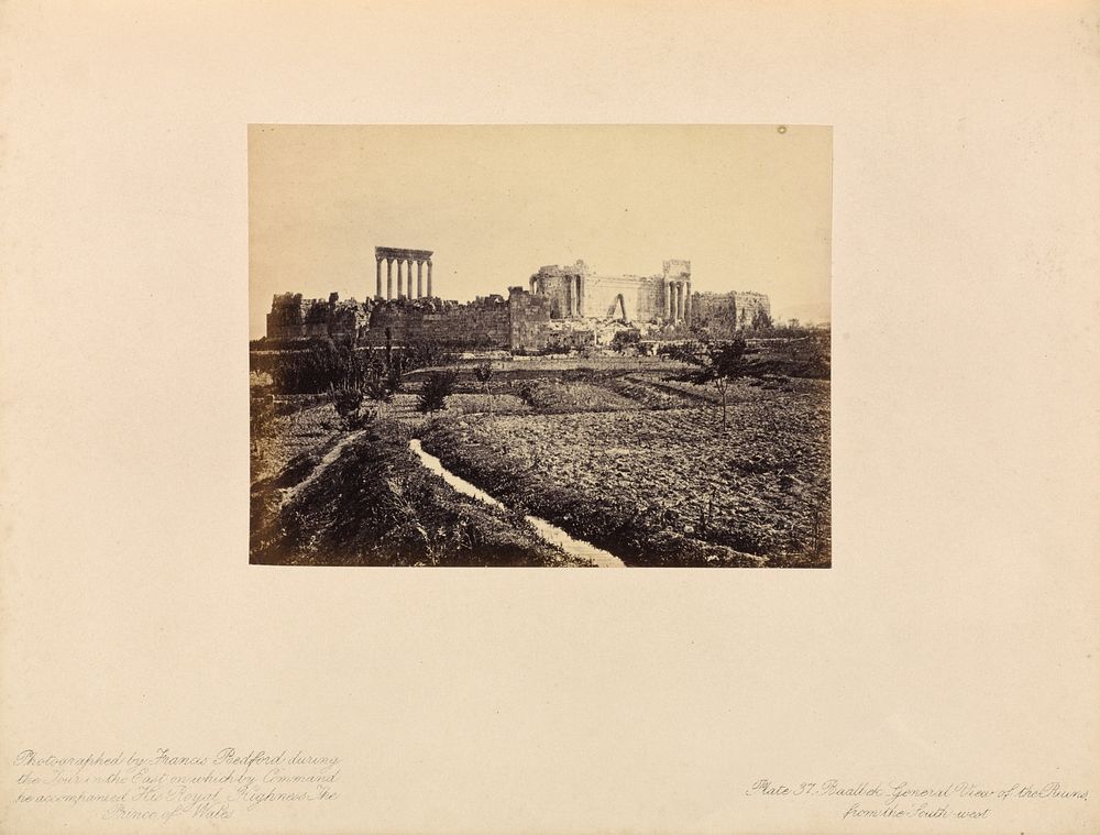 Baalbek - General View of the Ruins, from the Southwest by Francis Bedford