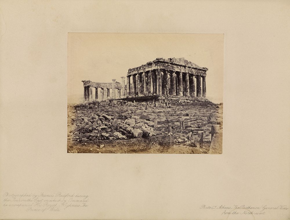 Athens - The Parthenon, General View from the Northwest by Francis Bedford