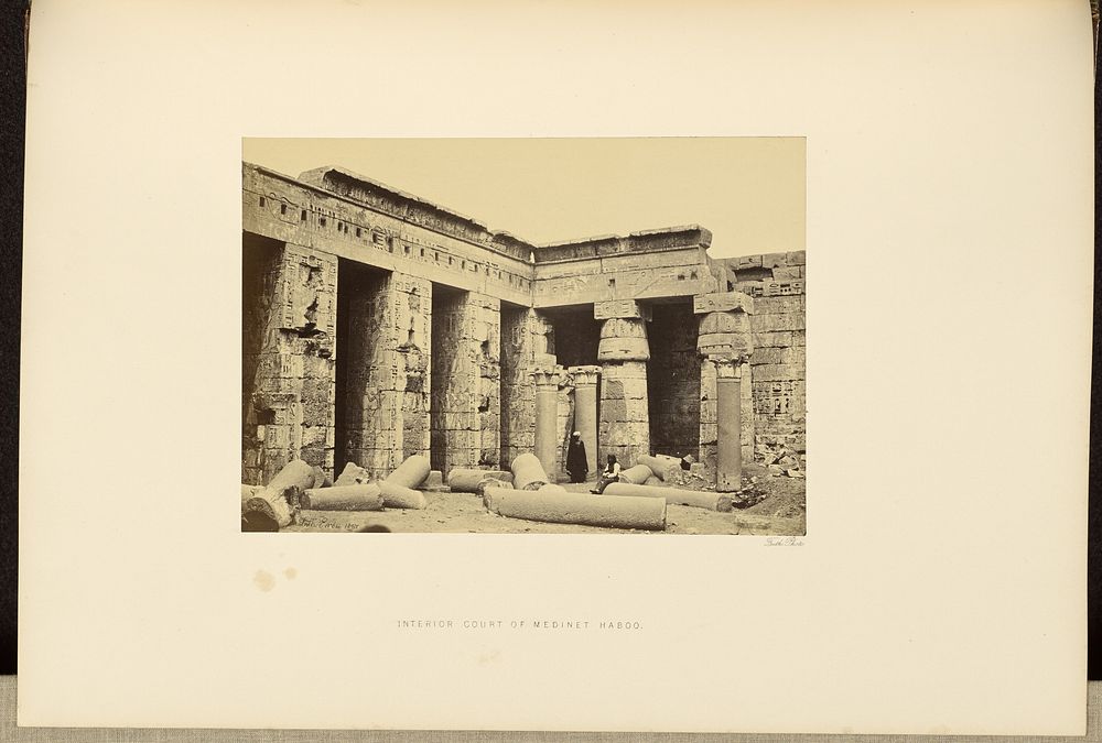 Interior Court of Medinet Haboo by Francis Frith