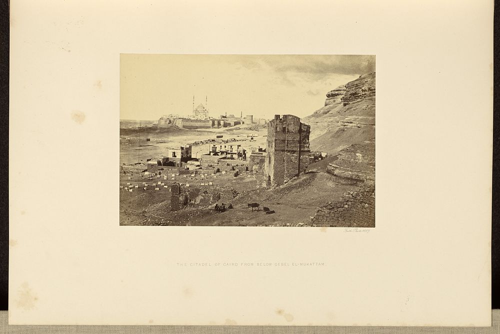 The Citadel of Cairo from Below Gebel El-Mukattam by Francis Frith