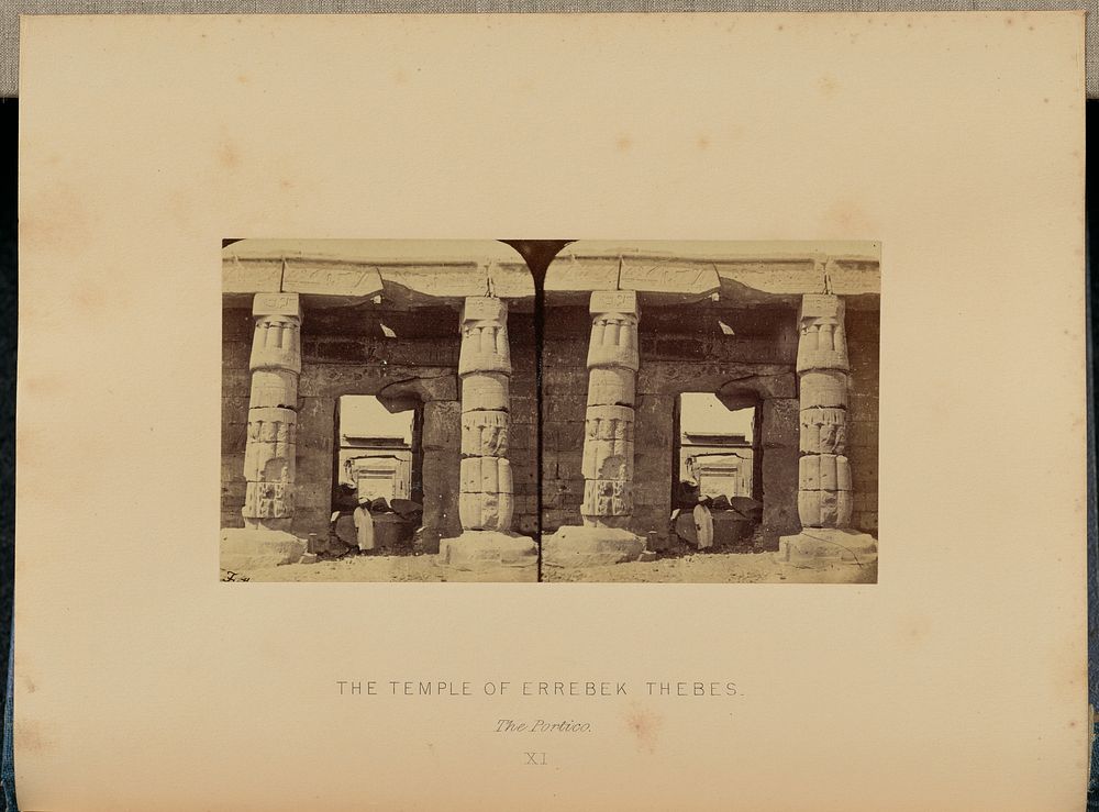 The Temple of Errebek, Thebes. The Portico by Francis Frith