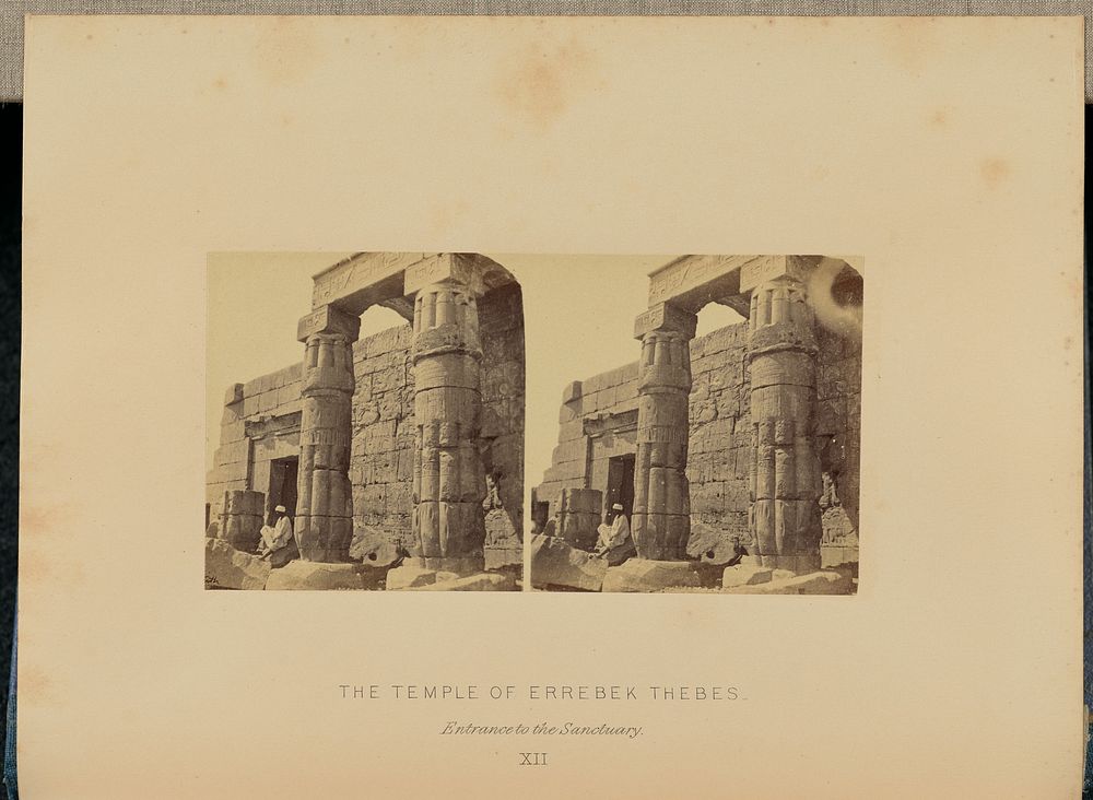 The Temple of Errebek, Thebes. Entrance to the Sanctuary by Francis Frith
