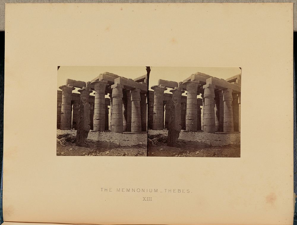 The Memnonium, Thebes by Francis Frith