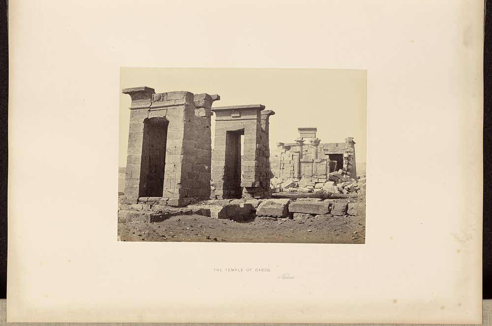 The Temple of Dabod, Nubia by Francis Frith