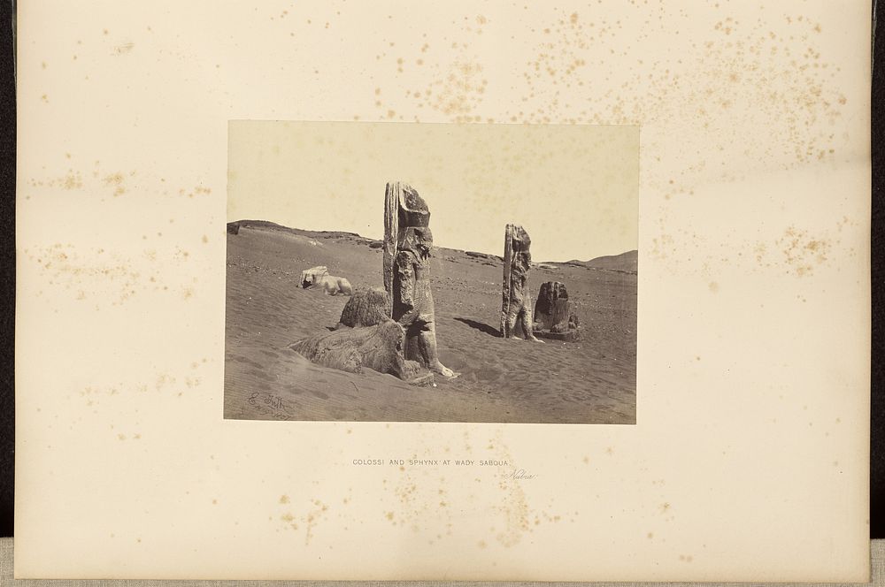 Colossi and Sphynx at Wady Saboua, Nubia by Francis Frith