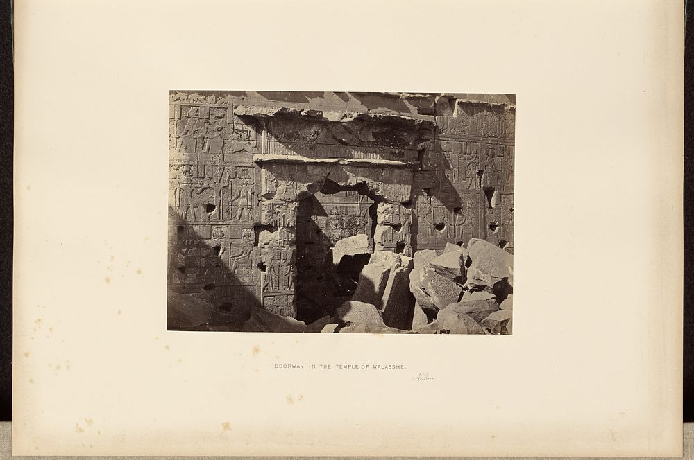 Doorway in the Temple of Kalabshe, Nubia by Francis Frith
