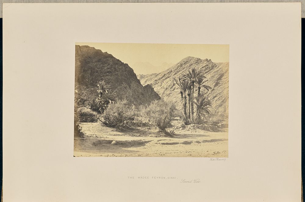 The Wadee Feyran, Sinai, Second View by Francis Frith