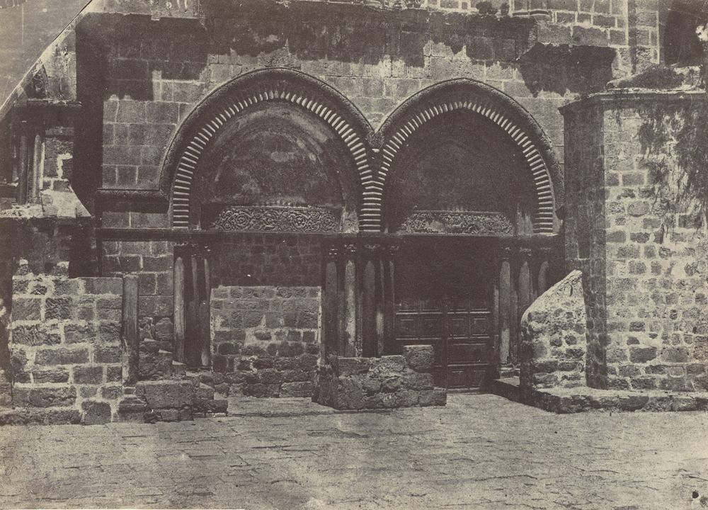 Palestine. Jérusalem. Arcades inférieures de l'Église du Saint-Sépulcre by Maxime Du Camp and Louis Désiré Blanquart Evrard