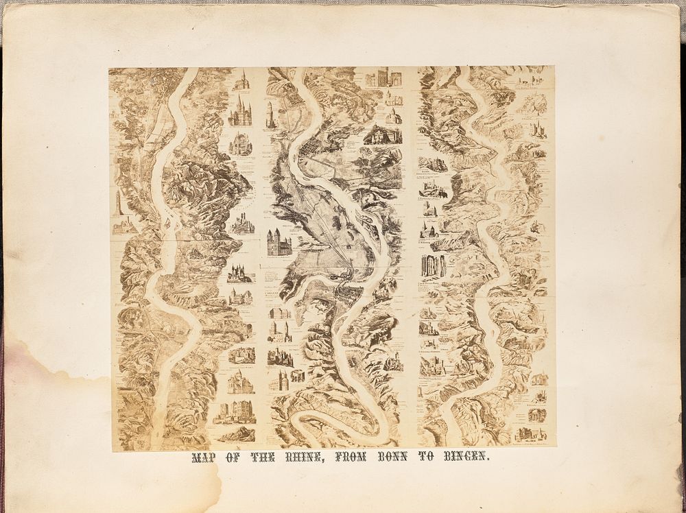 Map of the Rhine, from Bonn to Bingen by Francis Frith