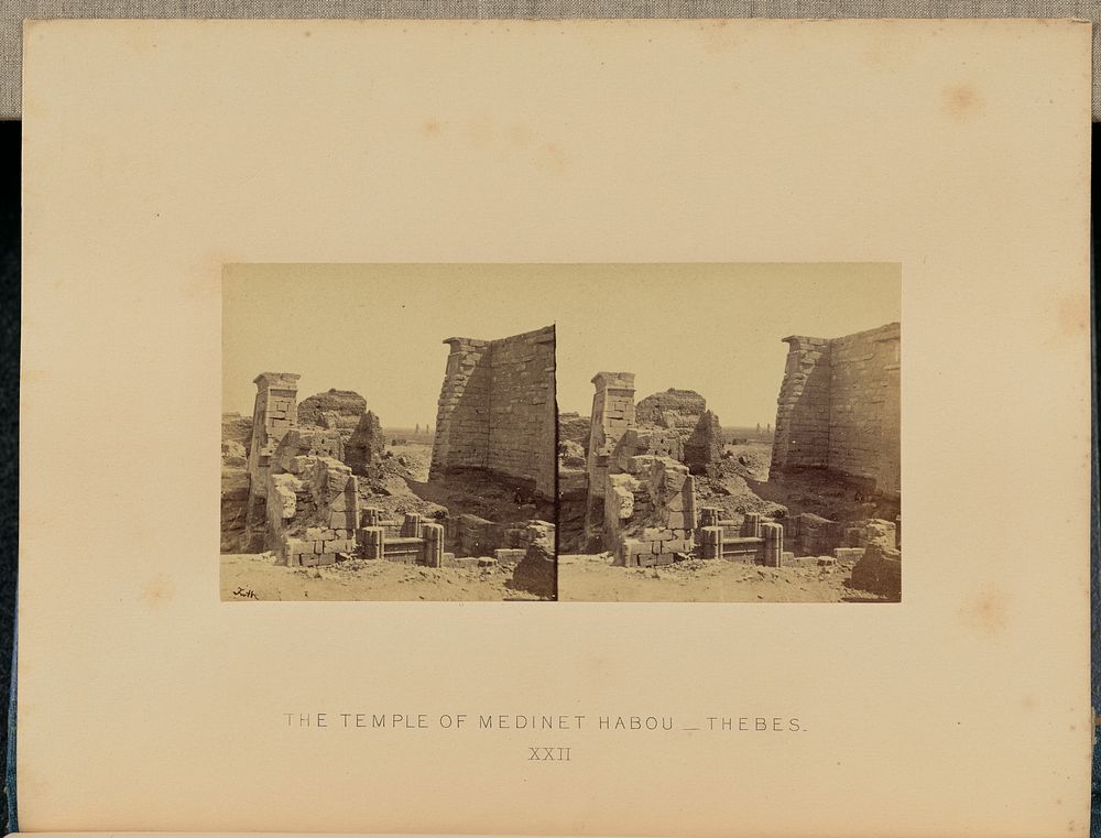 The Temple of Medinet Habou, Thebes by Francis Frith