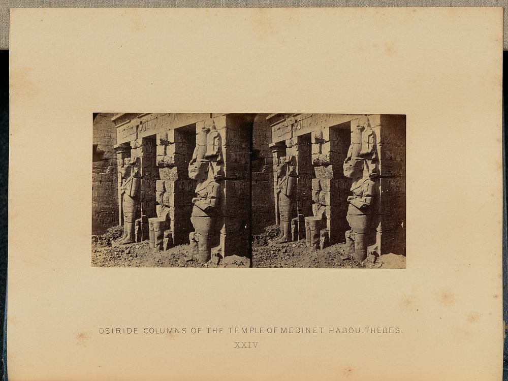 Osiride Columns of the Temple of Medinet Habou, Thebes by Francis Frith