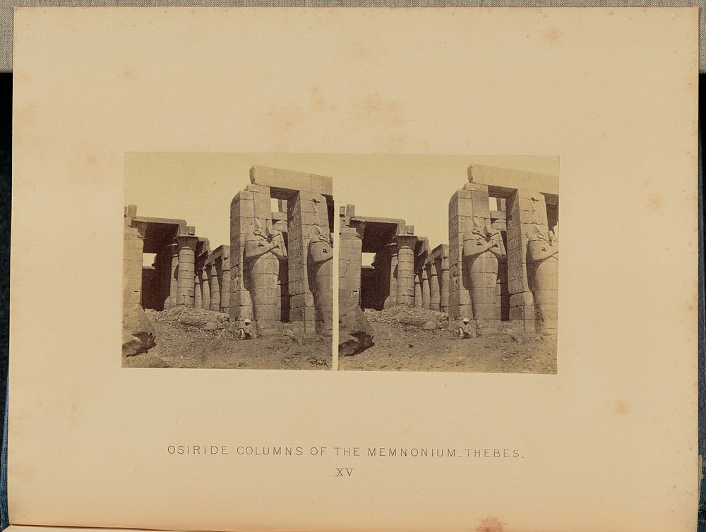Osiride Columns of the Memnonium, Thebes by Francis Frith