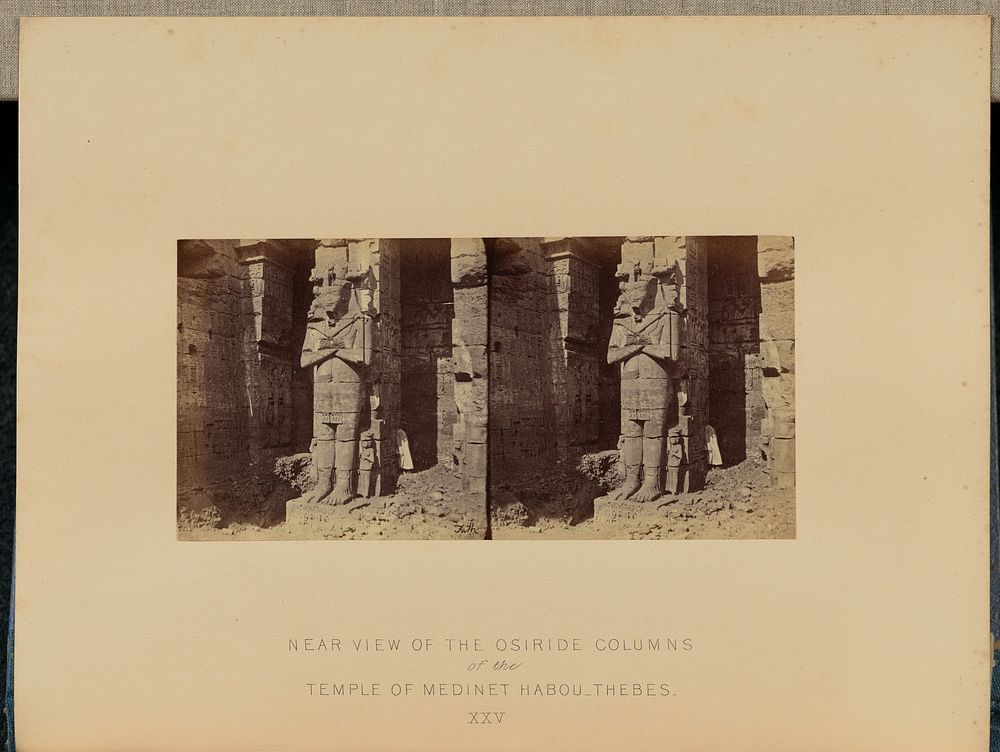 Near View of the Osiride Columns of the Temple of Medinet Habou, Thebes by Francis Frith