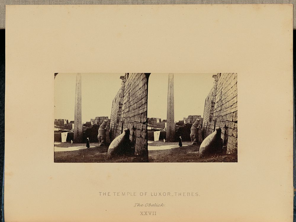 The Temple of Luxor, Thebes. The Obelisk by Francis Frith