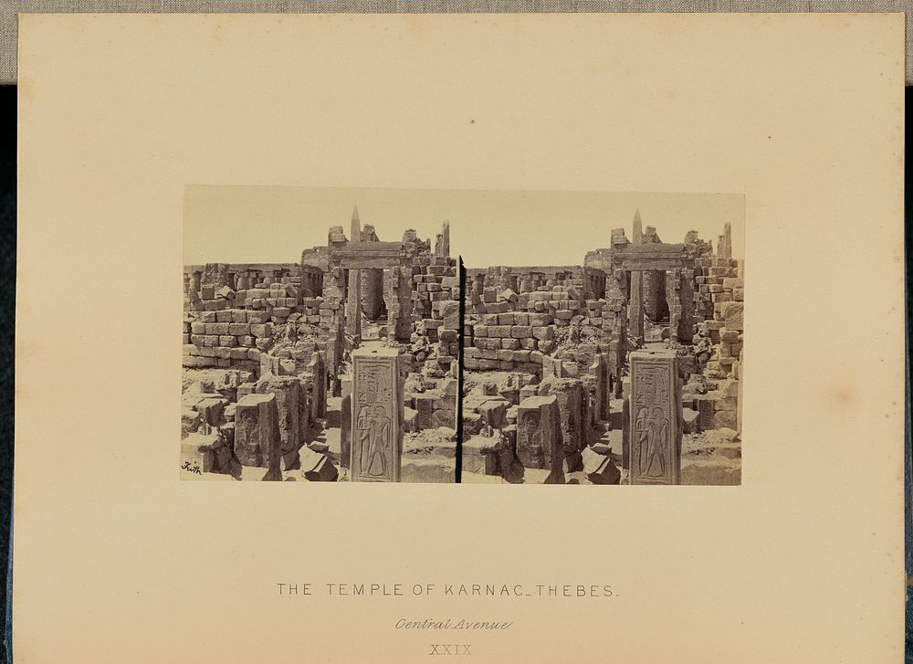 The Temple of Karnac, Thebes. Central Avenue by Francis Frith