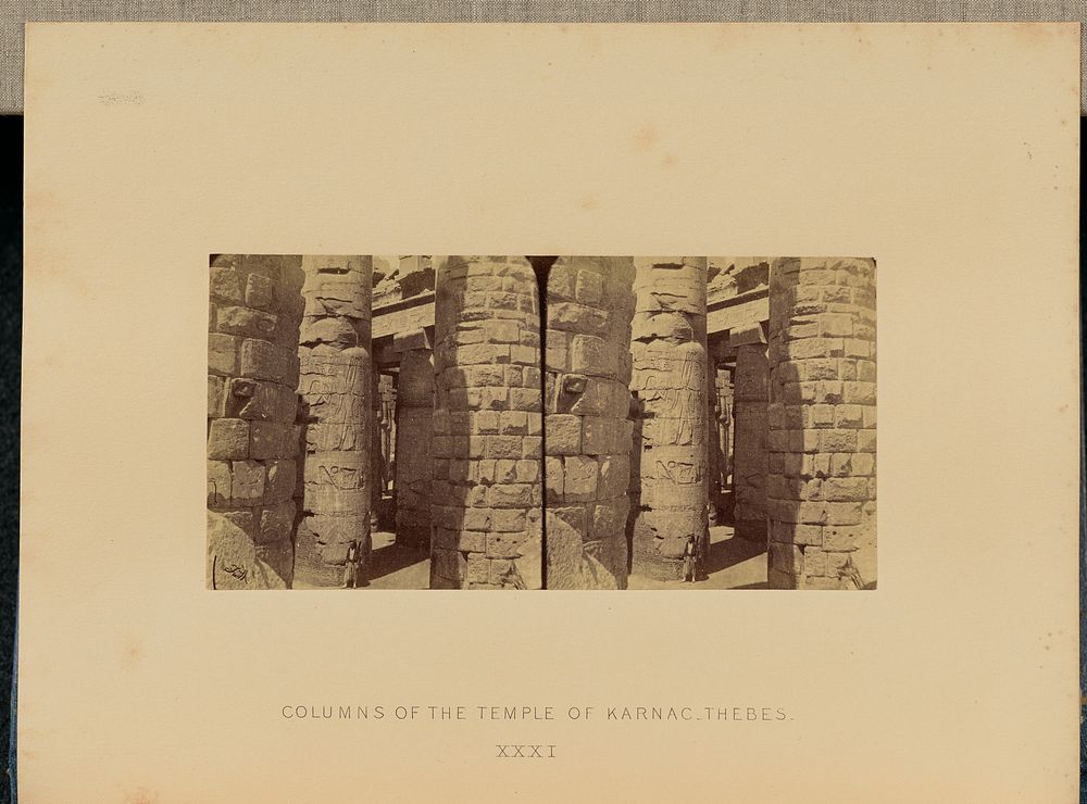Columns of the Temple of Karnac, Thebes by Francis Frith