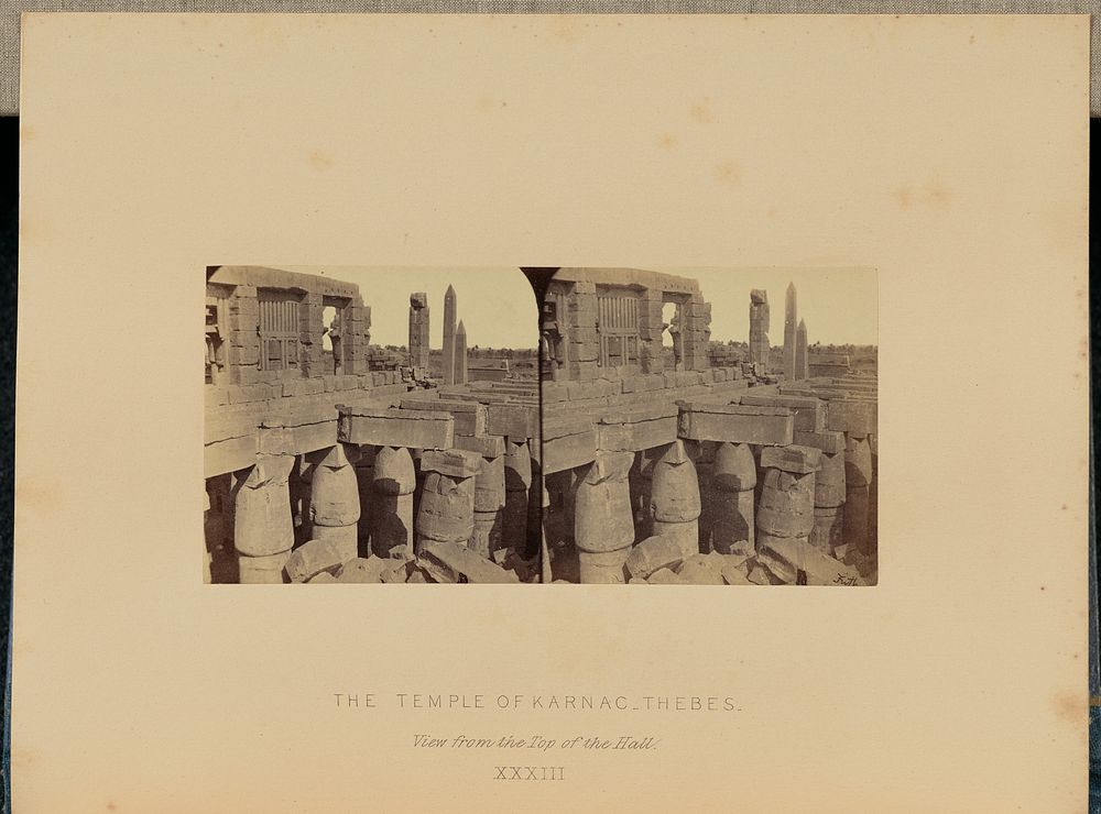 The Temple of Karnac, Thebes. View from the Top of the Hall by Francis Frith