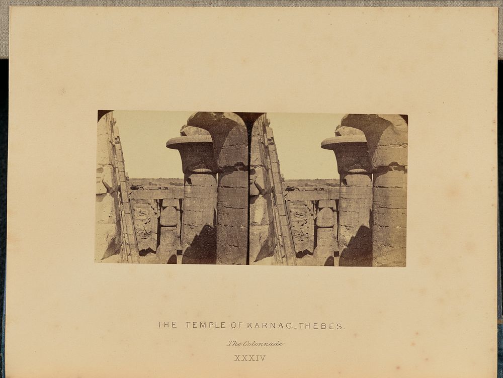 The Temple of Karnac, Thebes. The Colonnade by Francis Frith