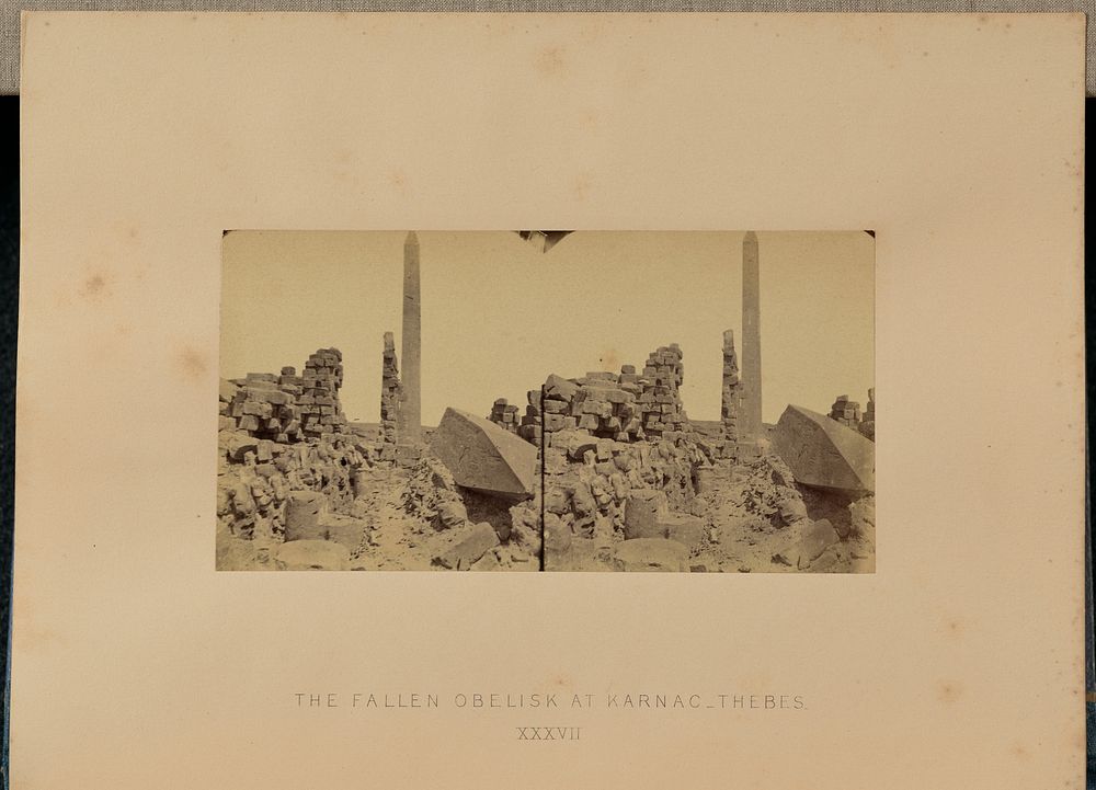 The Fallen Obelisk at Karnac, Thebes by Francis Frith