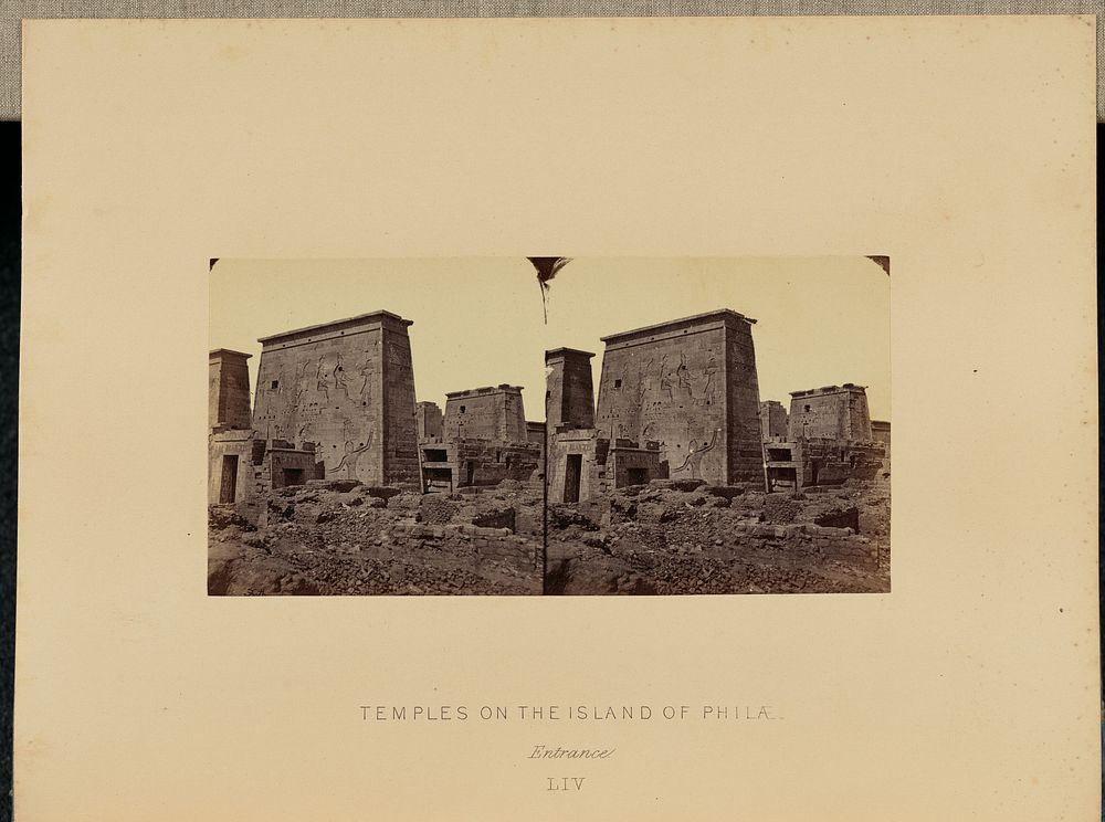 Temples on the Island of Philæ. Entrance by Francis Frith