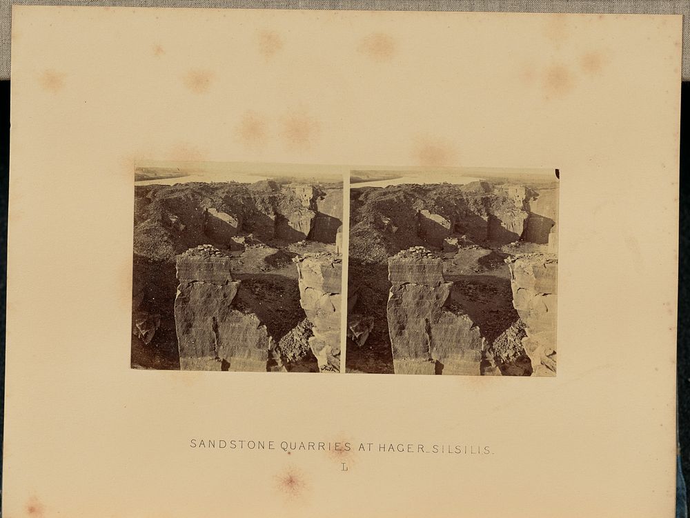 Sandstone Quarries at Hager Silsilis by Francis Frith