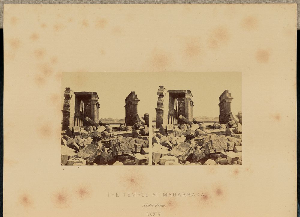 The Temple at Maharraka. Side View by Francis Frith