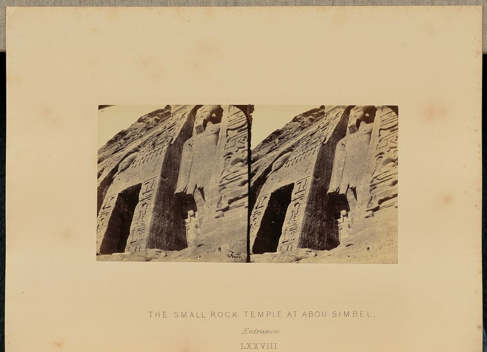The Small Rock Temple at Abou Simbel. Entrance by Francis Frith