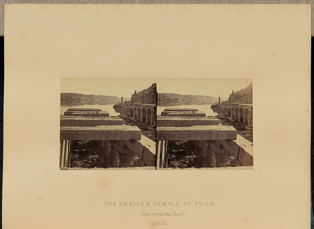 The Smaller Temple at Philæ. View from the Roof by Francis Frith
