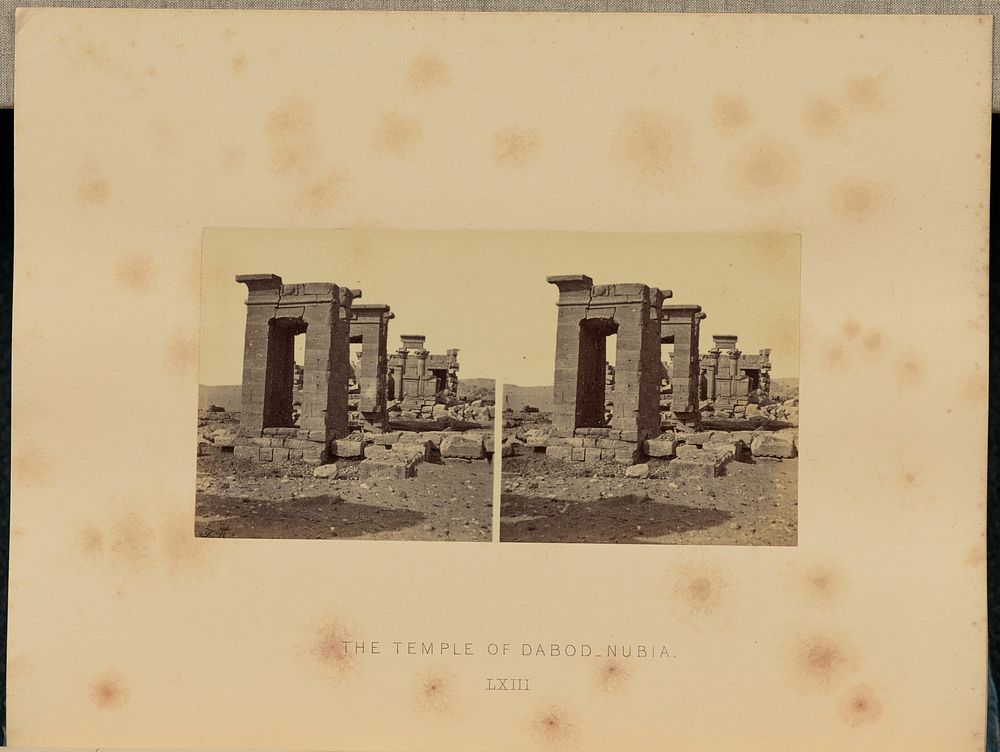 The Temple of Dabod, Nubia by Francis Frith