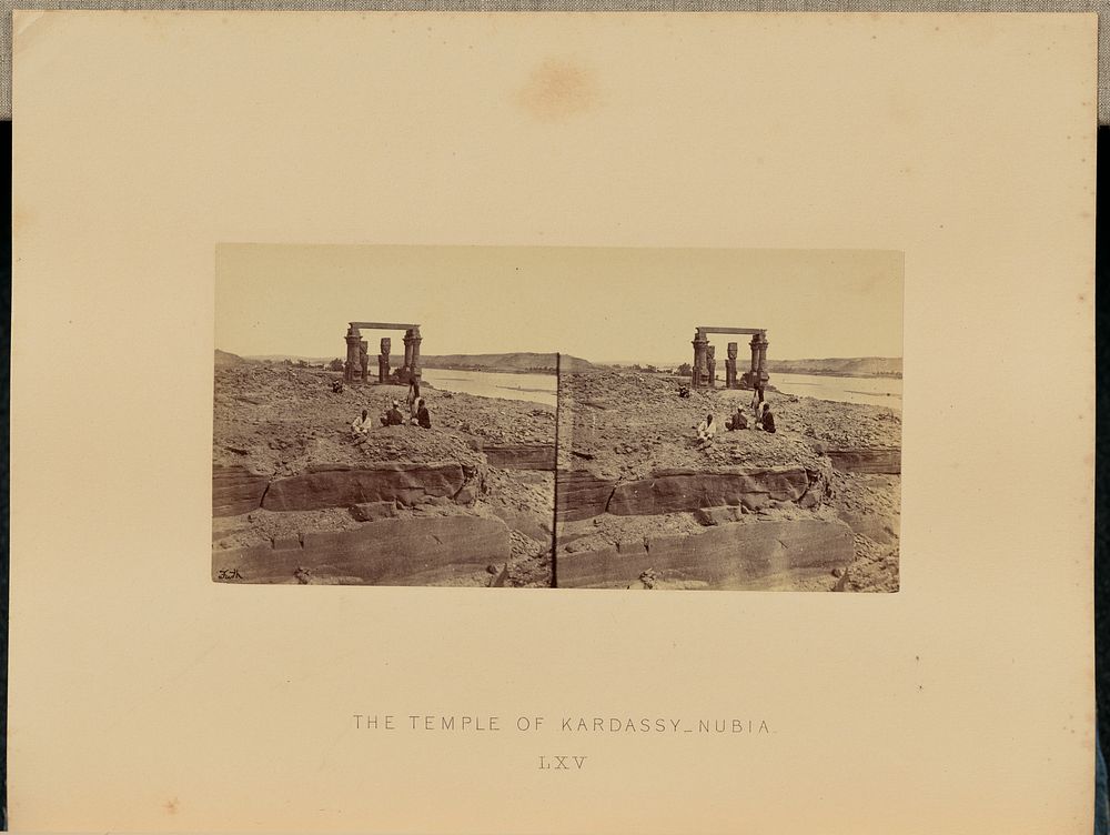 The Temple of Kardassy, Nubia by Francis Frith