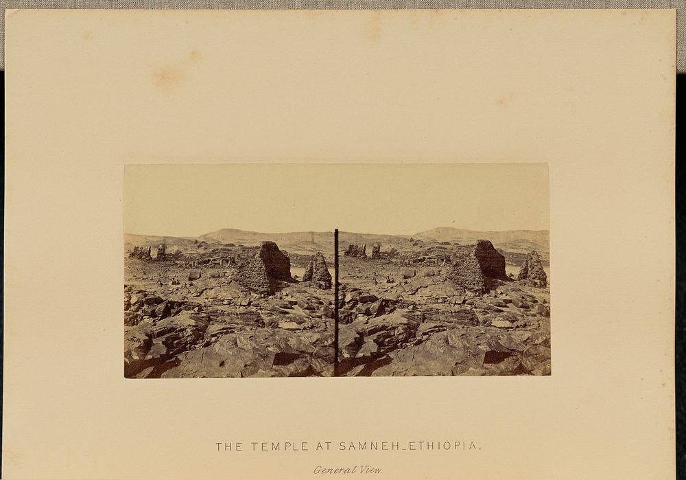 The Temple at Samneh, Ethiopia. General View by Francis Frith