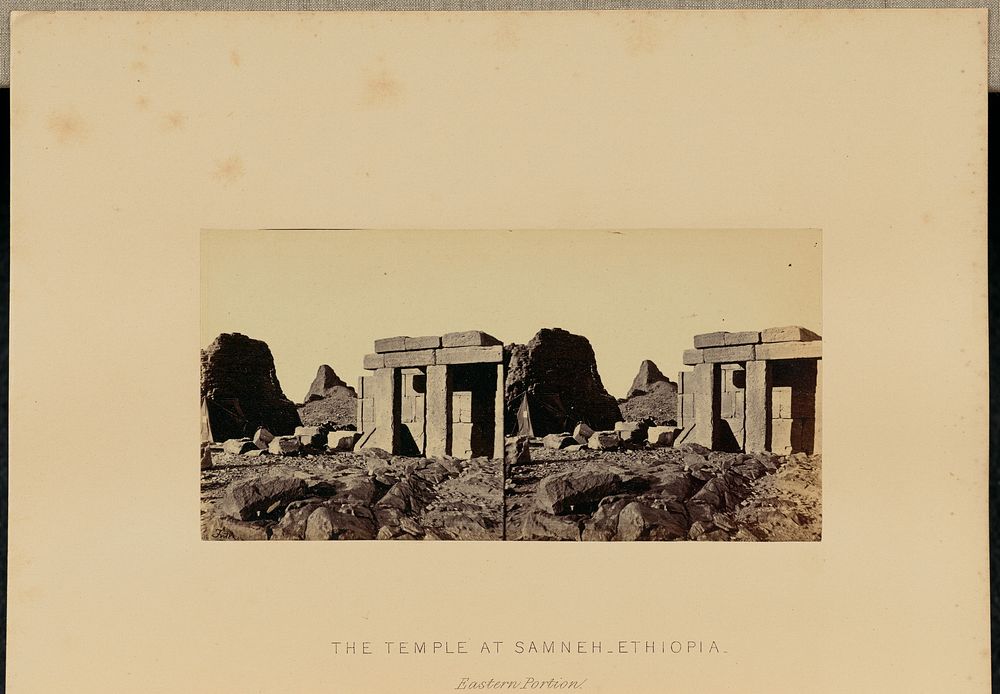 The Temple at Samneh, Ethiopia. Eastern Portion by Francis Frith