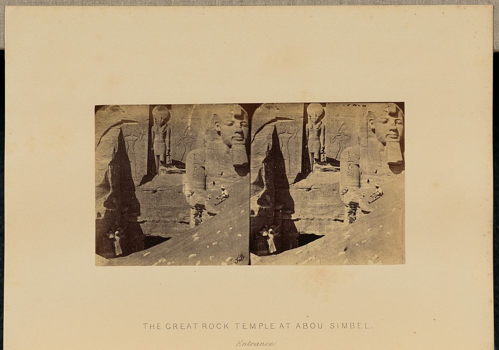 The Great Rock Temple at Abou Simbel. Entrance by Francis Frith