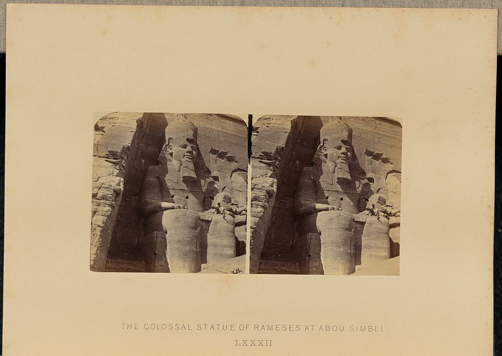 The Colossal Statue of Rameses at Abou Simbel by Francis Frith