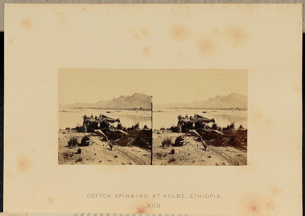 Cotton Spinning at Kolbe, Ethiopia by Francis Frith
